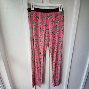 Meundies Ultra Modal Lounge Pants Print Later Gator Pink Size Medium